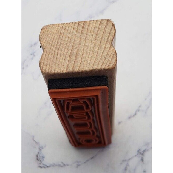 Mary Engelbreit Hello Block Script Wood Mounted Rubber Stamp - Picture 4 of 7